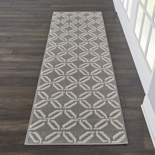 Jubilant JUB17 Grey Area Rug by Nourison Room Scene 4