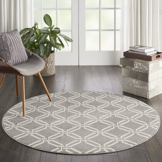 Jubilant JUB17 Grey Area Rug by Nourison Room Scene 3