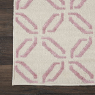 Jubilant JUB17 Ivory/Pink Area Rug by Nourison Corner 