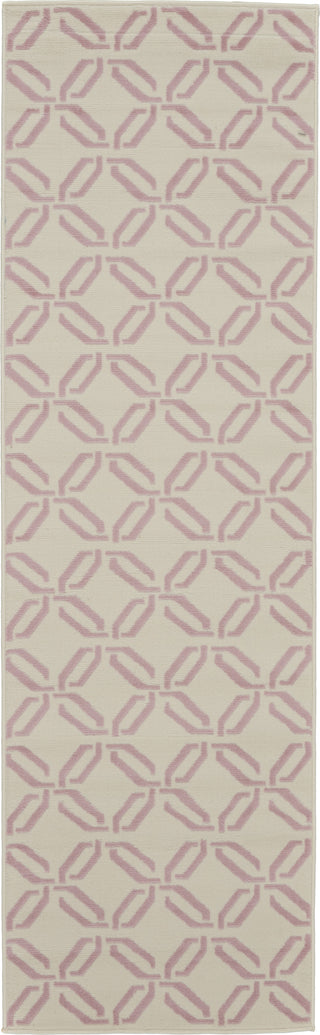 Jubilant JUB17 Ivory/Pink Area Rug by Nourison 2'3'' X 7'6'' Runner