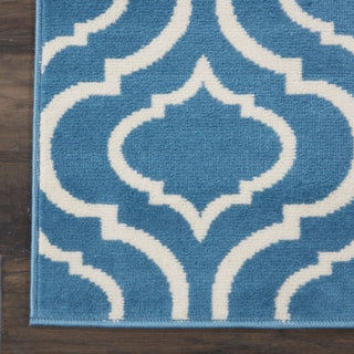 Nourison Jubilant JUB19 Blue Area Rug Corner