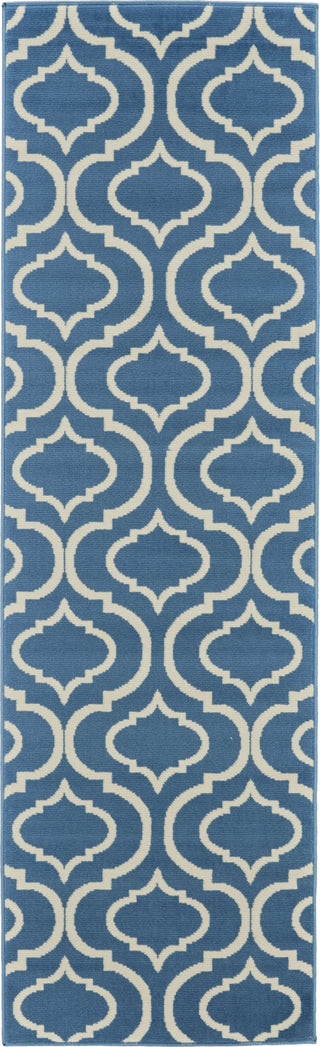 Nourison Jubilant JUB19 Blue Area Rug Runner