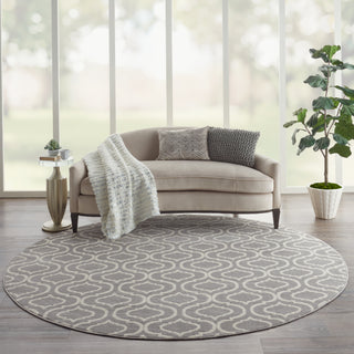 Nourison Jubilant JUB19 Grey Area Rug Room Scene Feature