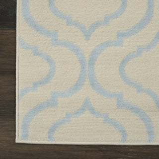 Jubilant JUB19 Ivory/Blue Area Rug by Nourison Corner