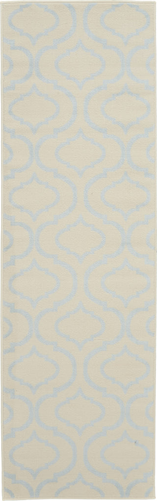 Jubilant JUB19 Ivory/Blue Area Rug by Nourison 2'3'' X 7'3'' Runner