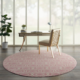 Nourison Jubilant JUB19 Pink Area Rug Room Scene Feature