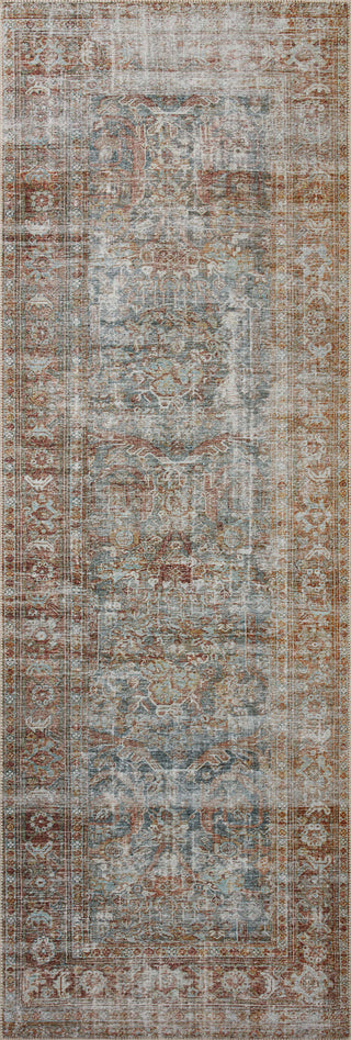 Loloi Jules JUL-05 Lagoon/Brick Area Rug 2'6'x 7'6''Runner