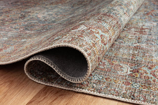 Loloi Jules JUL-05 Lagoon/Brick Area Rug by Chris Loves Julia Rolled