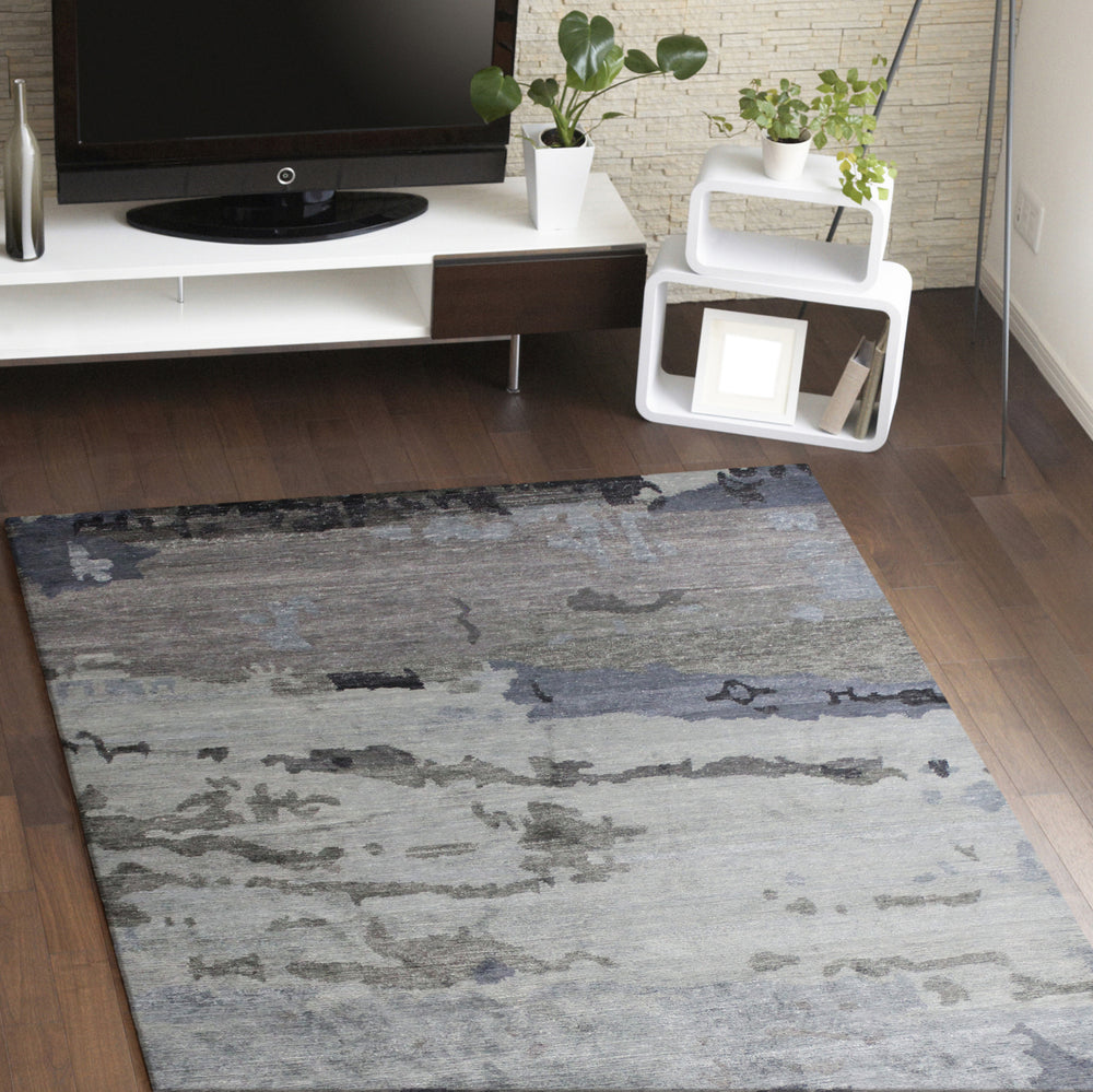 Bashian Cascade K153-HSV1 Blue Area Rug Room Scene Feature