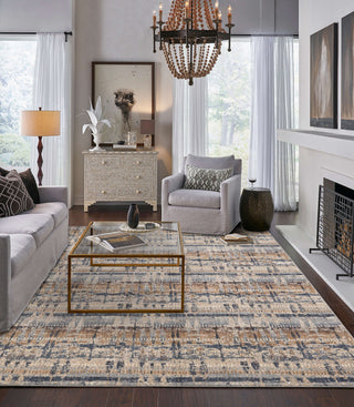 Karastan Expressions Kaleidoscopic Denim Area Rug by Scott Living Lifestyle Image