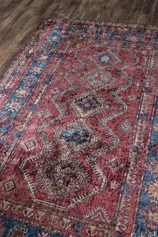 Momeni Karachi KAR-1 Burgundy Area Rug Corner Image