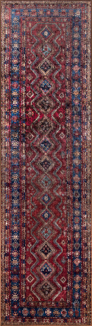 Momeni Karachi KAR-1 Burgundy Area Rug Runner Image