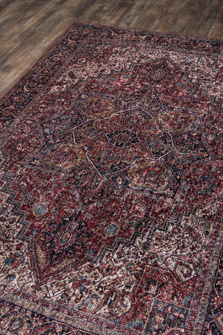 Momeni Karachi KAR-4 Burgundy Area Rug Corner Image