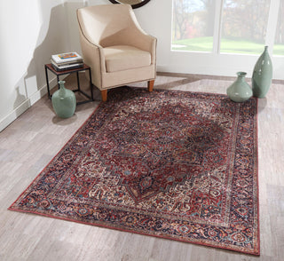 Momeni Karachi KAR-4 Burgundy Area Rug Main Image Feature