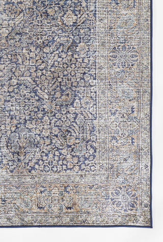 Momeni Karachi KAR10 Blue Area Rug Corner Image