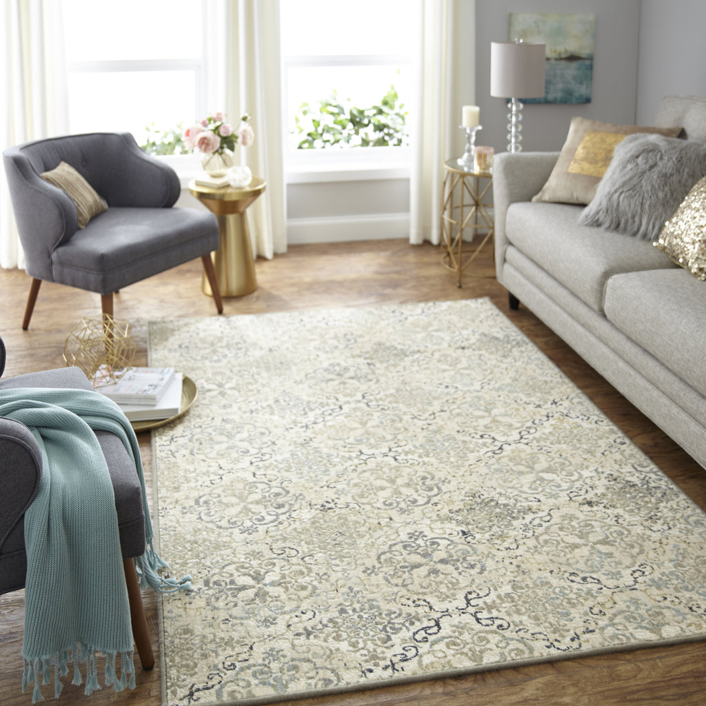 Karastan Design Concepts Simpatico Moy Cream Area Rug Main Feature