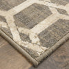 Karastan Design Concepts Simpatico Copacetic Silver Area Rug Corner Shot