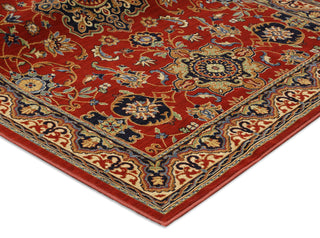 Karastan English Manor Manchester Red Area Rug Corner Shot Feature