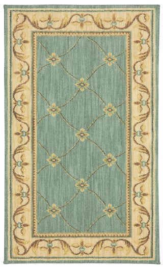 Karastan Sierra Mar Marie Louise Robin's Egg Area Rug Runner