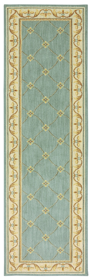 Karastan Sierra Mar Marie Louise Robin's Egg Area Rug Runner