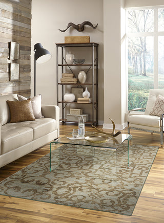 Karastan Sierra Mar French Quarter Bluestone Area Rug Room Scene Feature