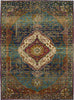 Karastan Meraki Solace Peacock Area Rug Main Image 8'x11' Size 
