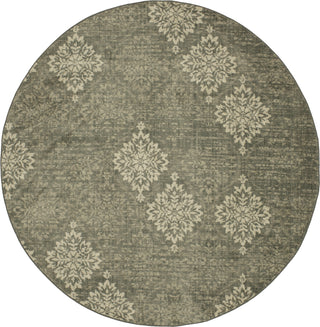 Karastan Euphoria Wexford Ash Grey Area Rug Round Image