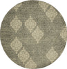 Karastan Euphoria Wexford Willow Grey Area Rug Round Image