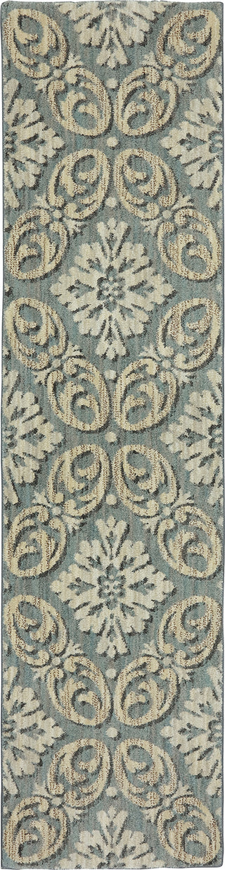 Karastan Euphoria Findon Bay Blue Area Rug Runner