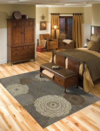 Karastan Euphoria Mossat Brown Area Rug 6' X 9' Room Scene Feature