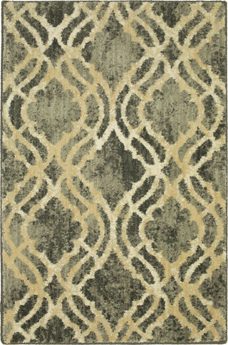 Karastan Euphoria Potterton Ash Grey Area Rug by Lattice 2'x3' Size 