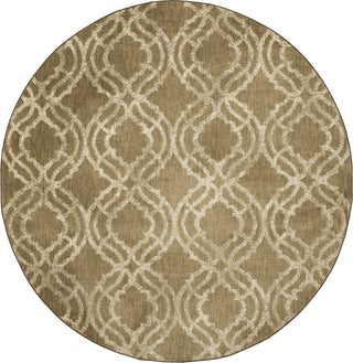 Karastan Euphoria Potterton Hazelnut Area Rug by Lattice Round Image