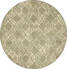 Karastan Euphoria Potterton Willow Grey Area Rug by Lattice Round Image