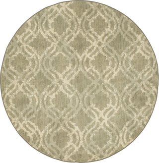 Karastan Euphoria Potterton Willow Grey Area Rug by Lattice Round Image