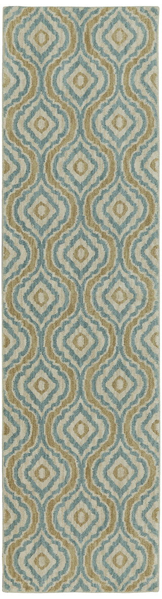 Karastan Pacifica Castleton Aqua Area Rug Runner