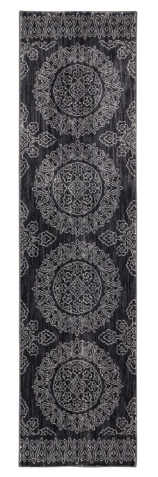 Karastan Pacifica Leawood Black Area Rug Runner