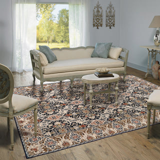 Karastan Spice Market Han Sapphire Area Rug Room Scene