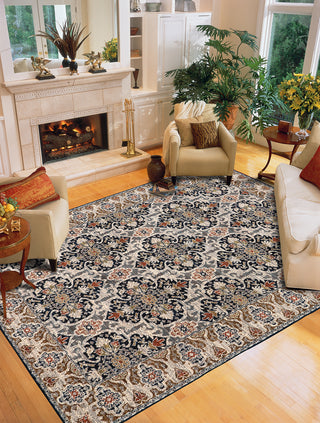 Karastan Spice Market Han Sapphire Area Rug Room Scene Feature