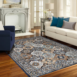 Karastan Spice Market Levant Sapphire Area Rug Room Scene Feature