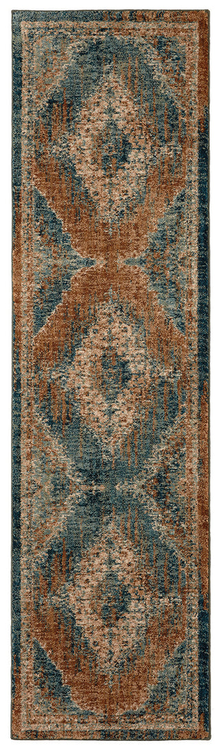 Karastan Spice Market Vasco Aquamarine Area Rug Runner