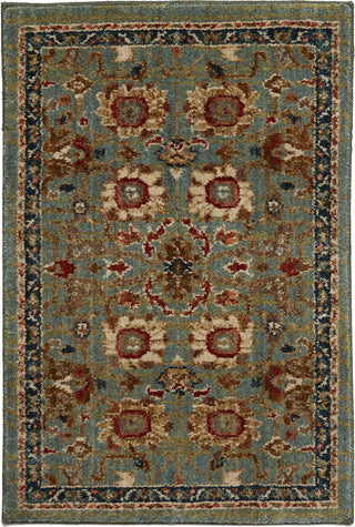 Karastan Spice Market Keralam Aquamarine Area Rug Runner