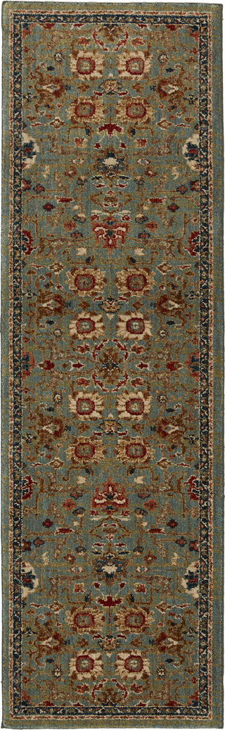 Karastan Spice Market Keralam Aquamarine Area Rug Runner