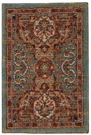 Karastan Spice Market Dhahar Aquamarine Area Rug  2'X3'