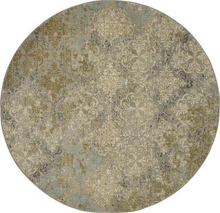 Karastan Touchstone Moy Willow Grey Area Rug 8' Round 