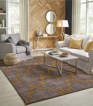 Karastan Cosmopolitan Marais Smokey Grey Area Rug Room Scene Featured