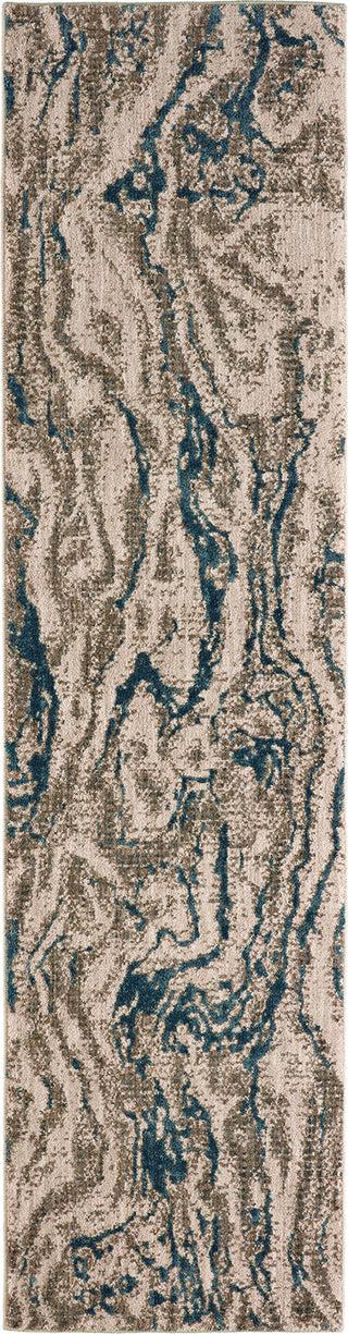 Karastan Enigma Alluvium Robins Egg Area Rug 2'4''x7'10'' Runner