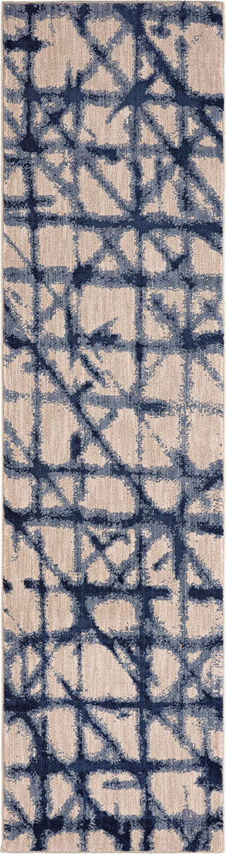 Karastan Enigma Contact Indigo Area Rug 2'4''x7'10'' Runner