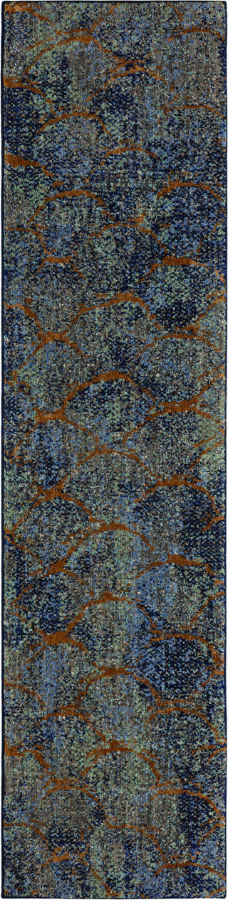 Karastan Enigma Cascade Indigo Area Rug Runner