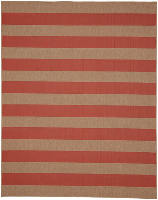 Karastan Portico Riviera Stripe Coral Area Rug main image