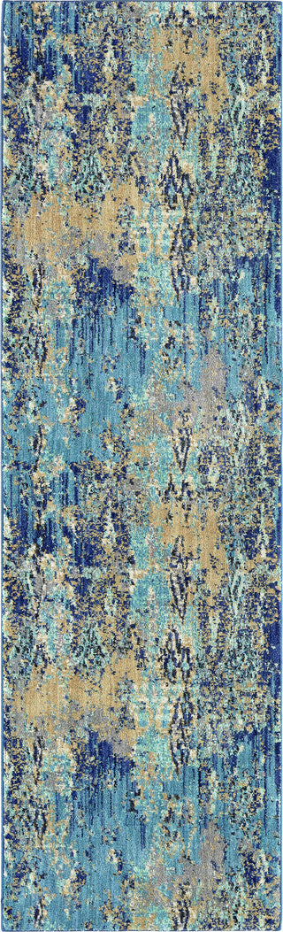 Karastan Intrigue Captivate Indigo Area Rug 2'4''x7'10'' Runner 